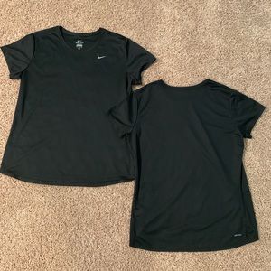 Two Nike Dri-Fit Exercise Tops